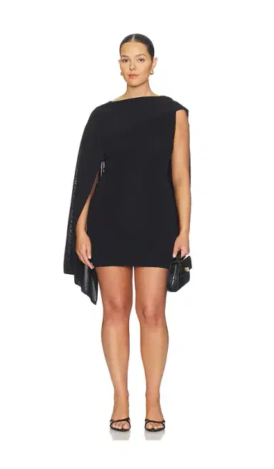 L'Academie Nasim Knit Cape Mini Dress | Thumbnail 2 L'Academie Nasim Knit Cape Mini Dress | Thumbnail 2