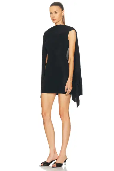 L'Academie Nasim Knit Cape Mini Dress | Thumbnail 5 L'Academie Nasim Knit Cape Mini Dress | Thumbnail 5