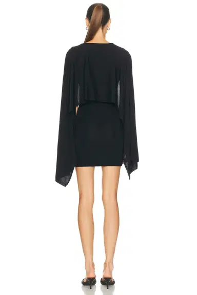 L'Academie Nasim Knit Cape Mini Dress | Thumbnail 6 L'Academie Nasim Knit Cape Mini Dress | Thumbnail 6