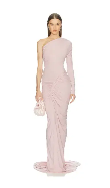 Atlein One Sleeve Ruched Gown | Thumbnail 1