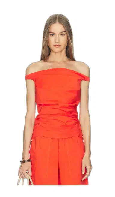 SIMKHAI Maisel Cotton Draped Top | Thumbnail 1