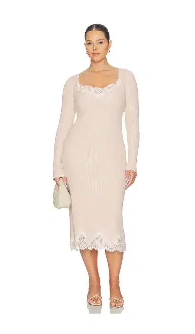 L'Academie Ariadne Knit Lace Detail Dress | Thumbnail 2