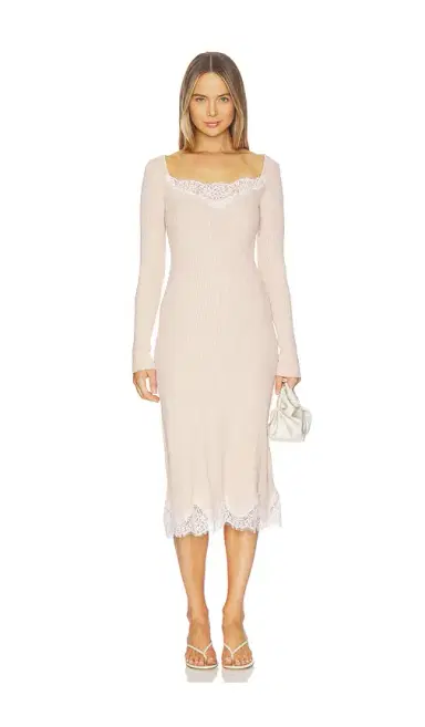 L'Academie Ariadne Knit Lace Detail Dress | Thumbnail 1