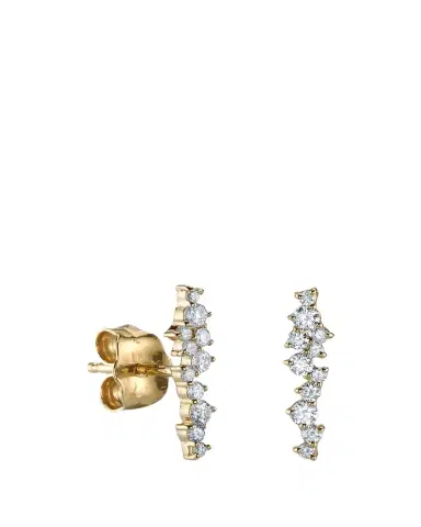 Sydney Evan 14K Diamond Narrow Cocktail Bar Sud Earrings | Thumbnail 1 Sydney Evan 14K Diamond Narrow Cocktail Bar Sud Earrings | Thumbnail 1