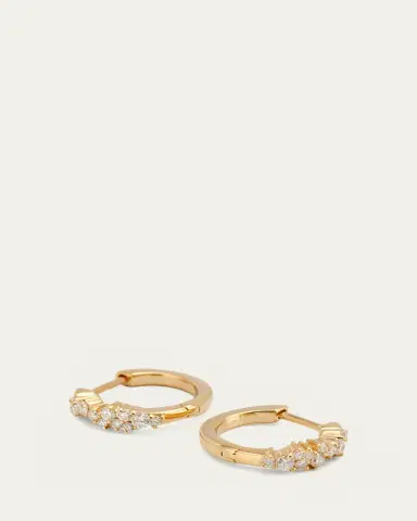 Sydney Evan 14k Gold Diamond Huggie Hoop Earrings | Thumbnail 6 Sydney Evan 14k Gold Diamond Huggie Hoop Earrings | Thumbnail 6