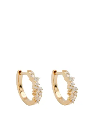 Sydney Evan 14k Gold Diamond Huggie Hoop Earrings | Thumbnail 1 Sydney Evan 14k Gold Diamond Huggie Hoop Earrings | Thumbnail 1