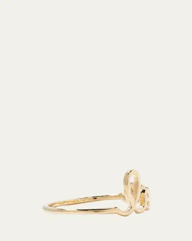 Sydney Evan 14k Yellow Gold Pure Love Script Ring | Thumbnail 6 Sydney Evan 14k Yellow Gold Pure Love Script Ring | Thumbnail 6