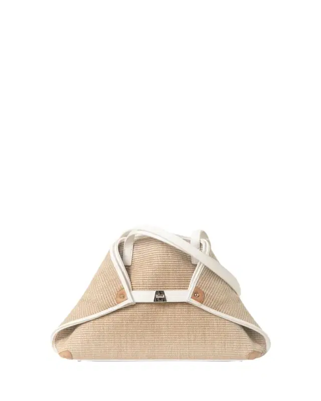 Akris Ai Raffia & Leather Tote Bag