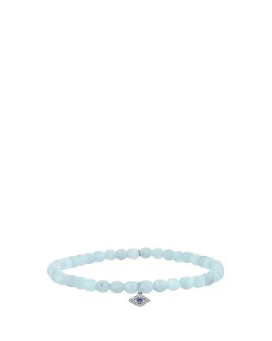 Sydney Evan 14K White Gold Diamond Small Bezel Eye Bracelet | Thumbnail 1 Sydney Evan 14K White Gold Diamond Small Bezel Eye Bracelet | Thumbnail 1