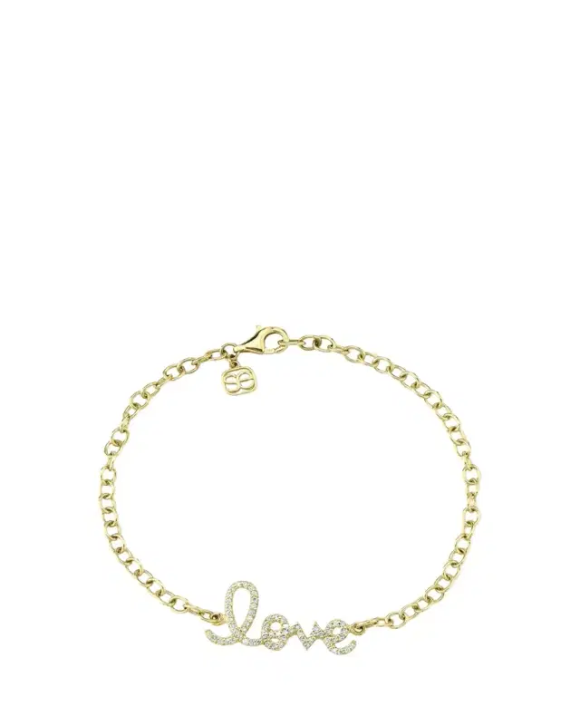 Sydney Evan 14K Gold Diamond Medium Love Bracelet