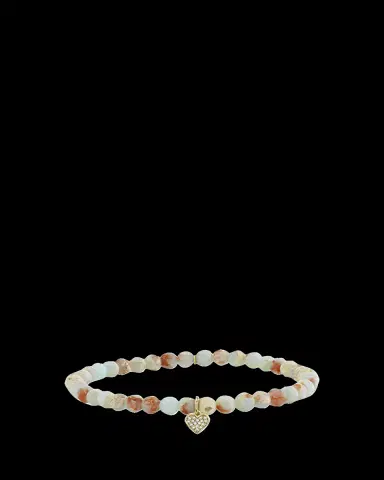 Sydney Evan 14K Gold Diamond Heart on Impression Jasper Bracelet | Thumbnail 2 Sydney Evan 14K Gold Diamond Heart on Impression Jasper Bracelet | Thumbnail 2