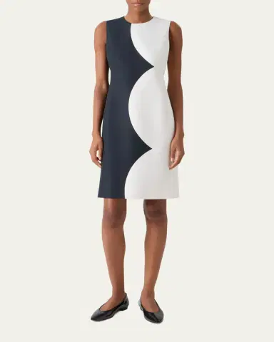 Akris Colorblock Silk Sleeveless Sheath Dress | Thumbnail 2 Akris Colorblock Silk Sleeveless Sheath Dress | Thumbnail 2