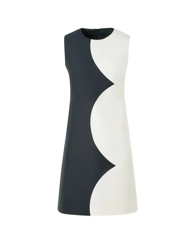 Akris Colorblock Silk Sleeveless Sheath Dress