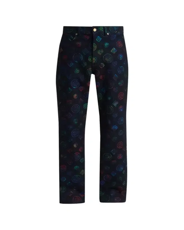 Men's Monogram Straight-Leg Jeans