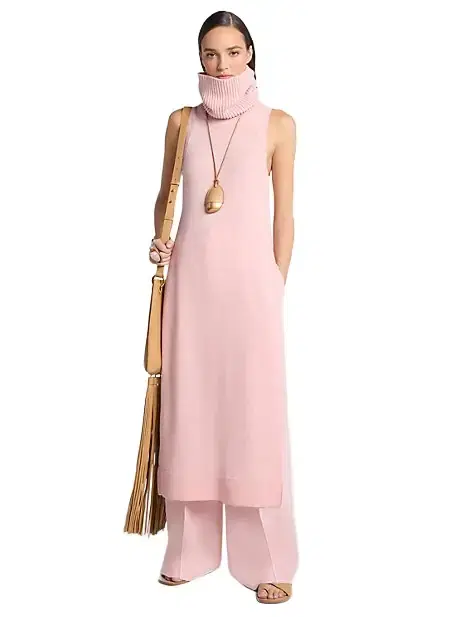 Michael Kors Collection Cashmere and Linen Turtleneck Tunic