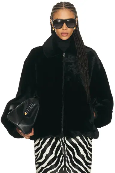 Nour Hammour Plush Bomber Jacket | Thumbnail 1 Nour Hammour Plush Bomber Jacket | Thumbnail 1