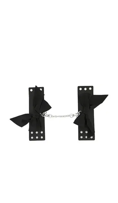 Fleur du Mal Leather Cuffs With Silk Bows | Thumbnail 2 Fleur du Mal Leather Cuffs With Silk Bows | Thumbnail 2