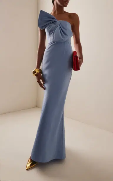 ALEJANDRA ALONSO ROJAS Bow-Detailed Cotton-Silk Gown | Thumbnail 3 ALEJANDRA ALONSO ROJAS Bow-Detailed Cotton-Silk Gown | Thumbnail 3