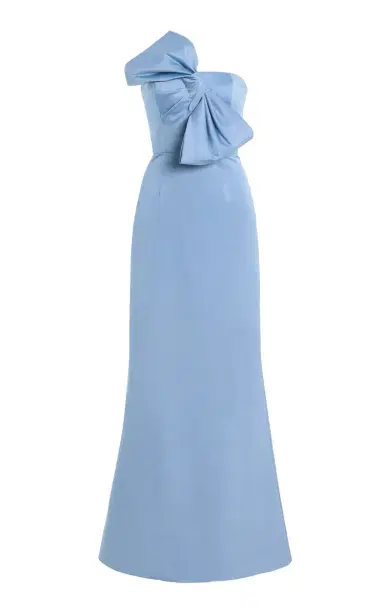 ALEJANDRA ALONSO ROJAS Bow-Detailed Cotton-Silk Gown | Thumbnail 1 ALEJANDRA ALONSO ROJAS Bow-Detailed Cotton-Silk Gown | Thumbnail 1