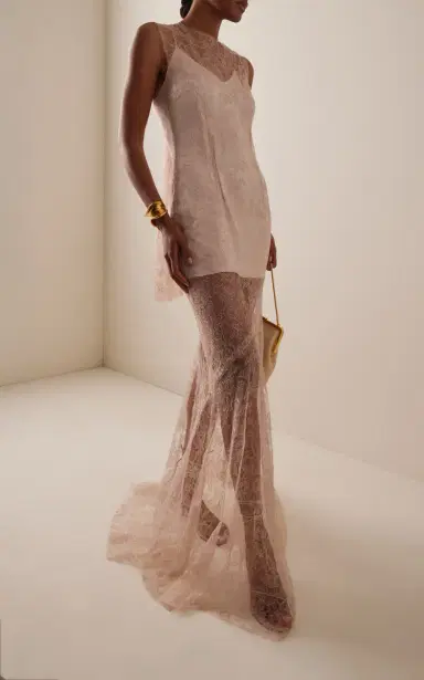 ALEJANDRA ALONSO ROJAS Exclusive Lace Overlay Gown | Thumbnail 3 ALEJANDRA ALONSO ROJAS Exclusive Lace Overlay Gown | Thumbnail 3