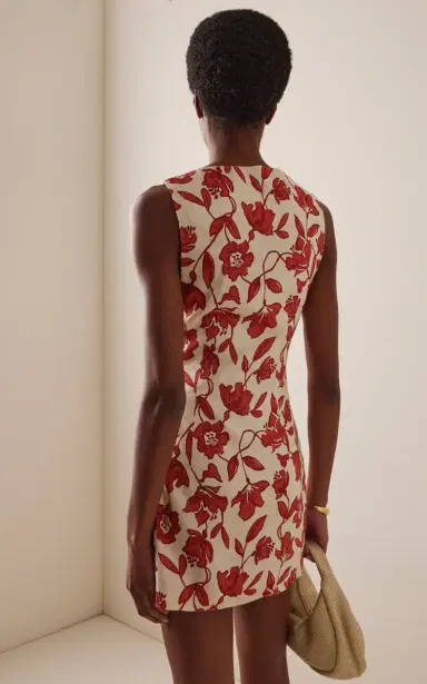SIR. Chloe Linen-Blend Mini Dress | Thumbnail 4