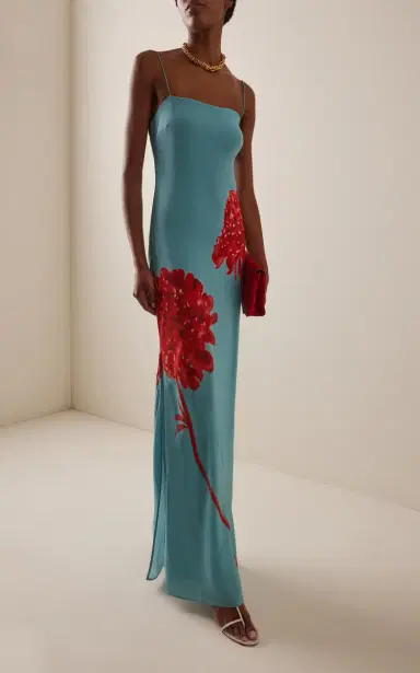 SIR. Amelie Silk Maxi Slip Dress | Thumbnail 2