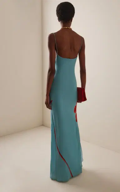 SIR. Amelie Silk Maxi Slip Dress | Thumbnail 4