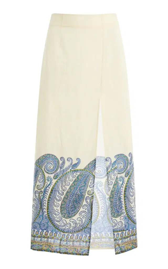 Arcadia Paisley Maxi Skirt W Split