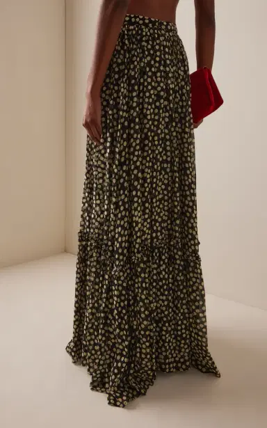 FRANÇOISE Jade Cotton-Silk Maxi Skirt | Thumbnail 4 FRANÇOISE Jade Cotton-Silk Maxi Skirt | Thumbnail 4