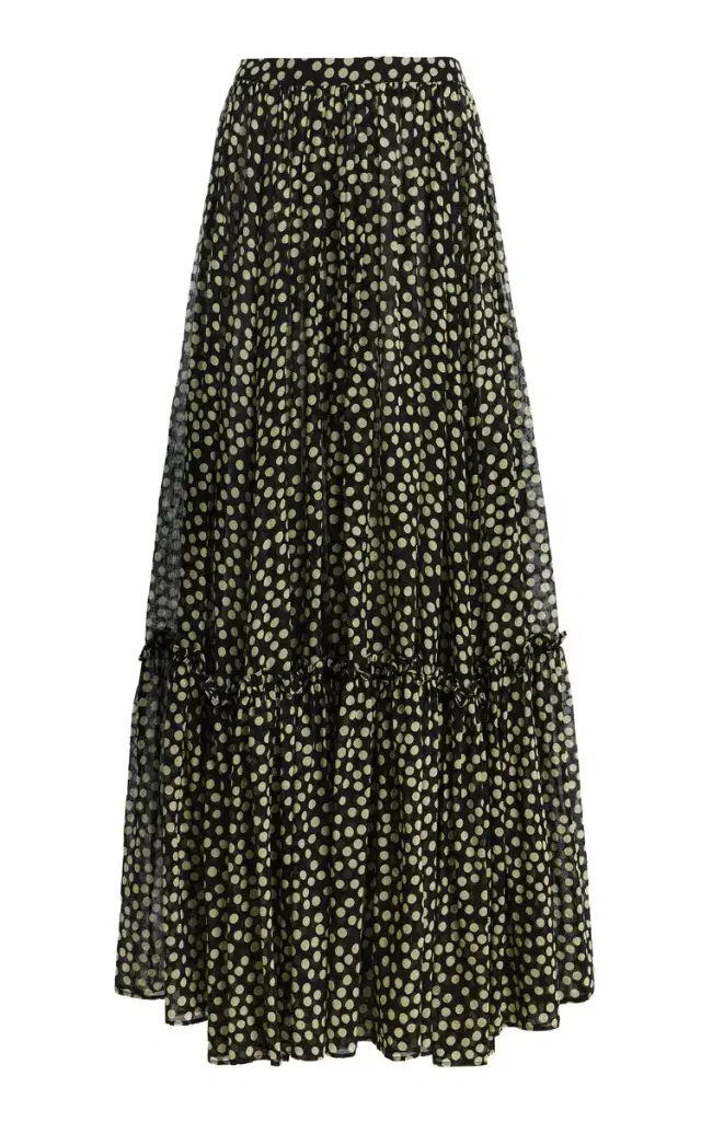 Jade Cotton-Silk Maxi Skirt
