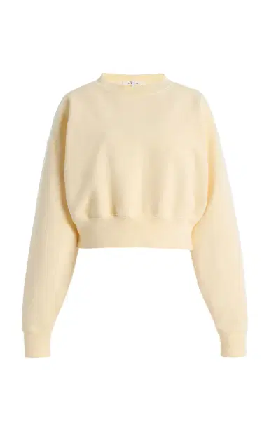 SLVRLAKE Cropped Cotton Sweatshirt | Thumbnail 6