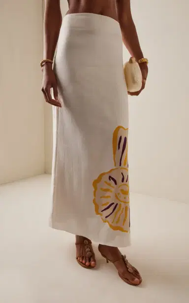 Cala de la Cruz Exclusive Tua Linen Maxi Skirt | Thumbnail 3