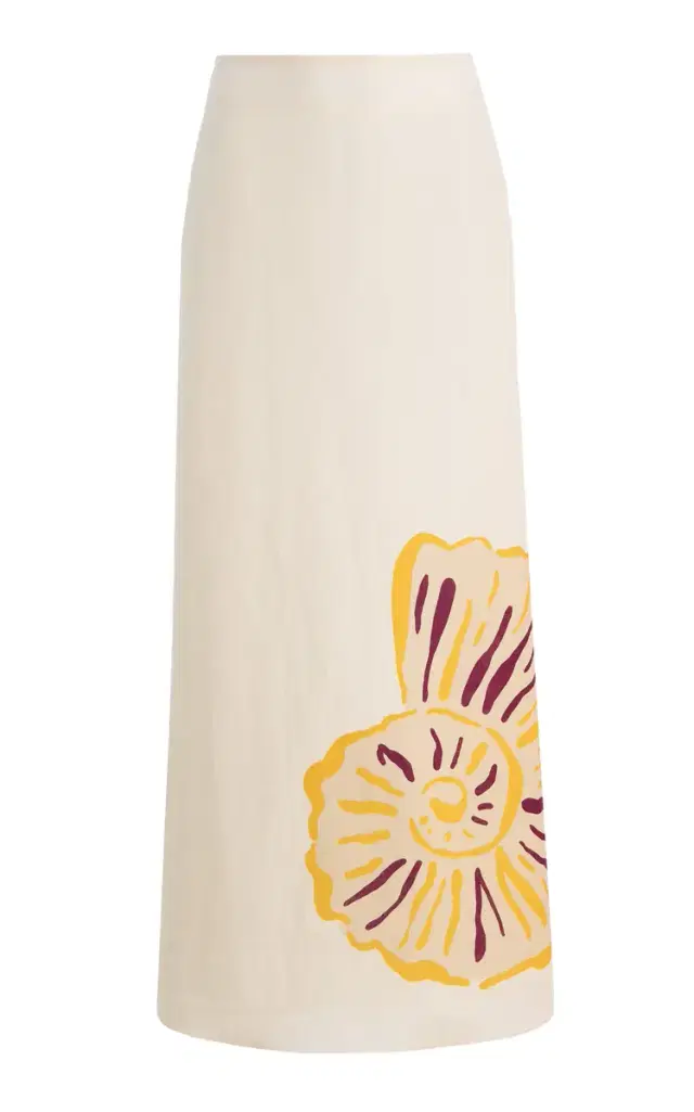 Cala de la Cruz Exclusive Tua Linen Maxi Skirt
