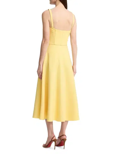 Oscar de la Renta Women's Bustier Stretch Wool Day Dress | Thumbnail 5 Oscar de la Renta Women's Bustier Stretch Wool Day Dress | Thumbnail 5