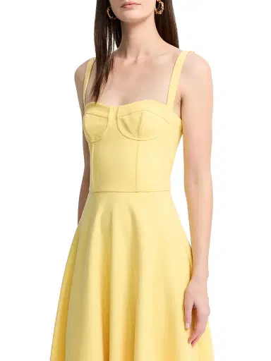 Oscar de la Renta Women's Bustier Stretch Wool Day Dress | Thumbnail 6 Oscar de la Renta Women's Bustier Stretch Wool Day Dress | Thumbnail 6
