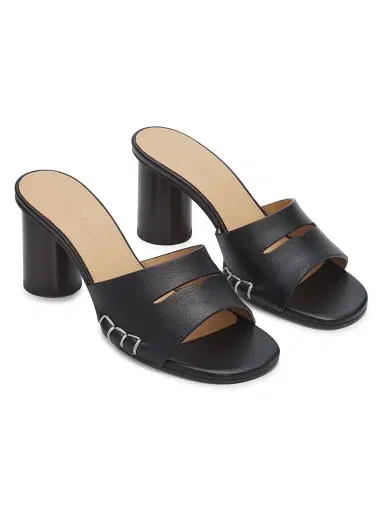 JW Anderson Women's 70MM Loafer Leather Mules - Black | Thumbnail 2 JW Anderson Women's 70MM Loafer Leather Mules - Black | Thumbnail 2