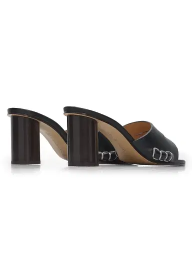 JW Anderson Women's 70MM Loafer Leather Mules - Black | Thumbnail 3 JW Anderson Women's 70MM Loafer Leather Mules - Black | Thumbnail 3