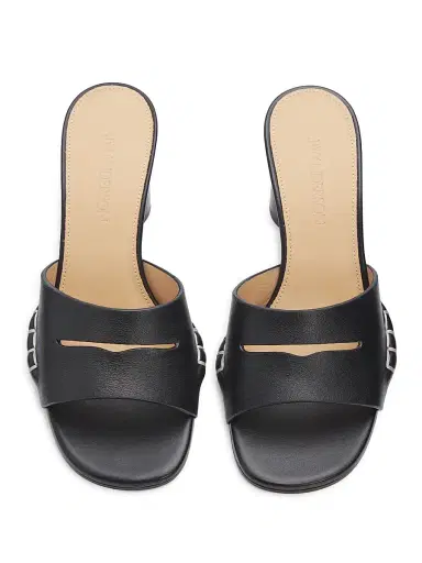 JW Anderson Women's 70MM Loafer Leather Mules - Black | Thumbnail 6 JW Anderson Women's 70MM Loafer Leather Mules - Black | Thumbnail 6