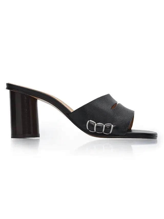 JW Anderson Women's 70MM Loafer Leather Mules - Black