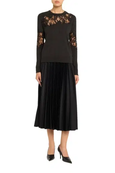 Jason Wu Collection CREPE SATIN PLEATED MIDI SKIRT | Thumbnail 1 Jason Wu Collection CREPE SATIN PLEATED MIDI SKIRT | Thumbnail 1