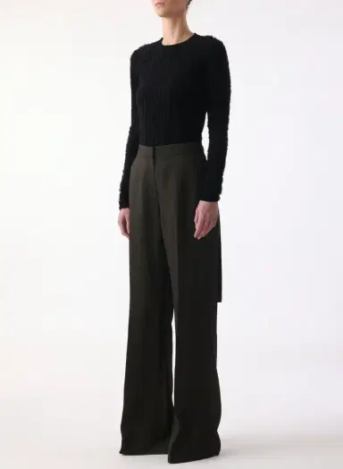 Jason Wu Collection SOFT SUITING FLARE PANT WITH BACK LEG SLITS | Thumbnail 2 Jason Wu Collection SOFT SUITING FLARE PANT WITH BACK LEG SLITS | Thumbnail 2