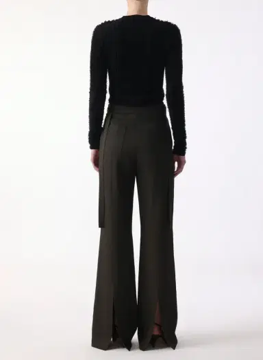 Jason Wu Collection SOFT SUITING FLARE PANT WITH BACK LEG SLITS | Thumbnail 3 Jason Wu Collection SOFT SUITING FLARE PANT WITH BACK LEG SLITS | Thumbnail 3