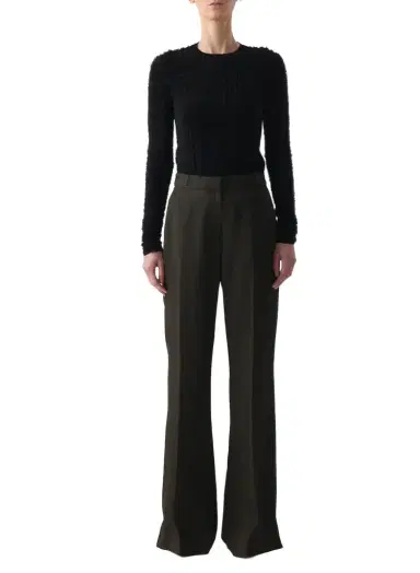 Jason Wu Collection SOFT SUITING FLARE PANT WITH BACK LEG SLITS | Thumbnail 1 Jason Wu Collection SOFT SUITING FLARE PANT WITH BACK LEG SLITS | Thumbnail 1