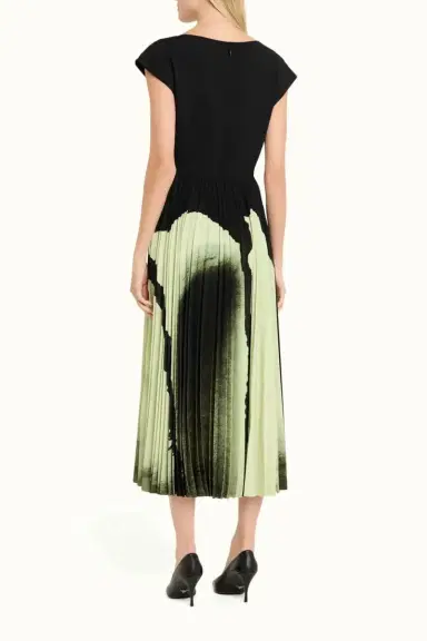 Jason Wu Collection WATERCOLOR FLORAL MATTE CREPE PLEATED DRESS | Thumbnail 4 Jason Wu Collection WATERCOLOR FLORAL MATTE CREPE PLEATED DRESS | Thumbnail 4
