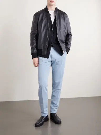 Slowear Tapered Pleated Cotton-Blend Gabardine Trousers - Men | Thumbnail 2