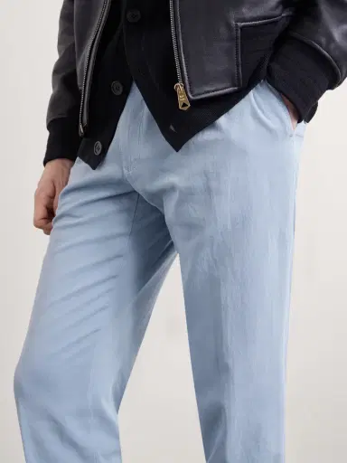 Slowear Tapered Pleated Cotton-Blend Gabardine Trousers - Men | Thumbnail 6