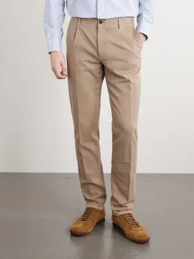 Slowear Tapered Pleated Cotton-Blend Gabardine Trousers - Men | Thumbnail 3 Slowear Tapered Pleated Cotton-Blend Gabardine Trousers - Men | Thumbnail 3