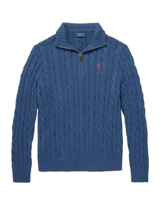 Logo-Embroidered Cable-Knit Cotton Half-Zip Sweater - Men