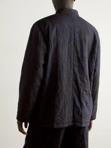 Blue Blue Japan Padded Crinkled Wool-Blend Jacket - Men | Thumbnail 4 Blue Blue Japan Padded Crinkled Wool-Blend Jacket - Men | Thumbnail 4