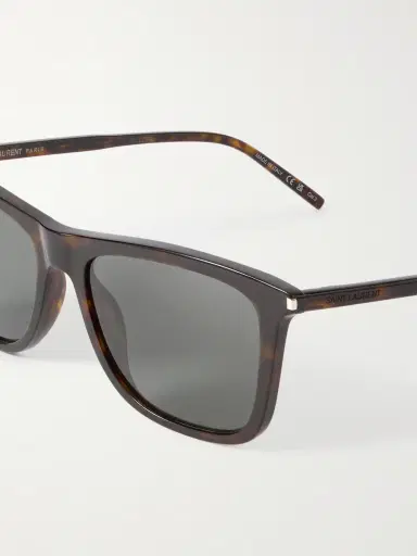 Saint Laurent Square-Frame Tortoiseshell Acetate Sunglasses - Men | Thumbnail 3 Saint Laurent Square-Frame Tortoiseshell Acetate Sunglasses - Men | Thumbnail 3